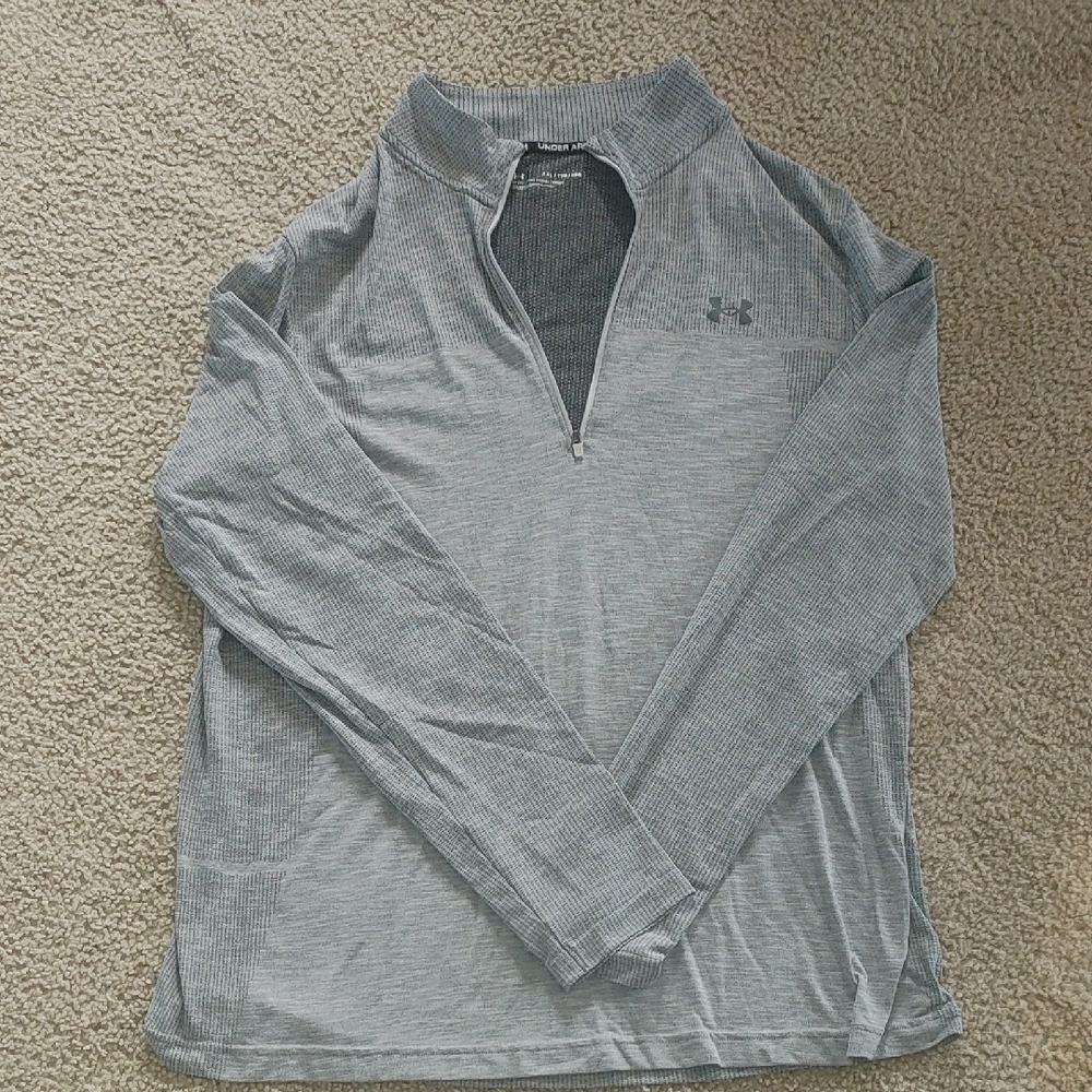 Under Armour Light Gray Half-Zip Top